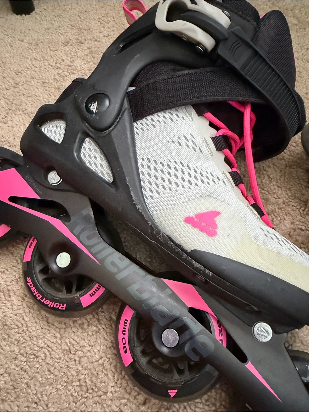 Rollerblade women’s Inline Skates in White & Pink - Picture 3 of 6
